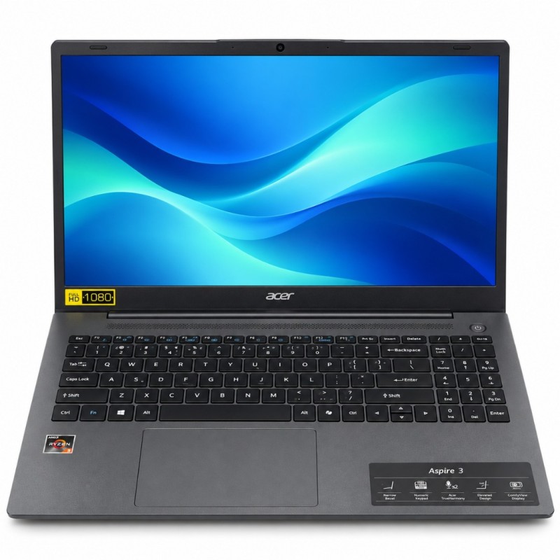 Acer Aspire 3 A325, AMD Ryzen 3 5300U 8GB DDR4 RAM 256GB NVMe SSD 15.6 Inch FHD IPS Display Steel Gray Laptop